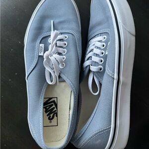 Vans Light Blue Canvas Shoes with White Accents